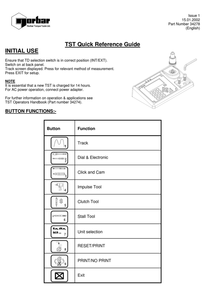 norbar TST Series Quick reference guide