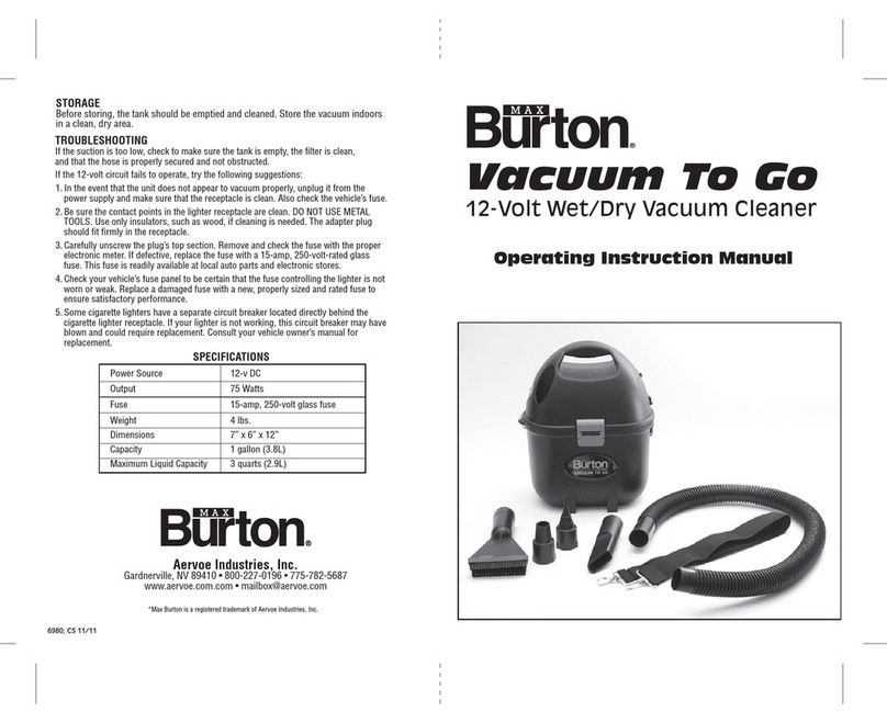 Max Burton 6980 Operating instructions manual