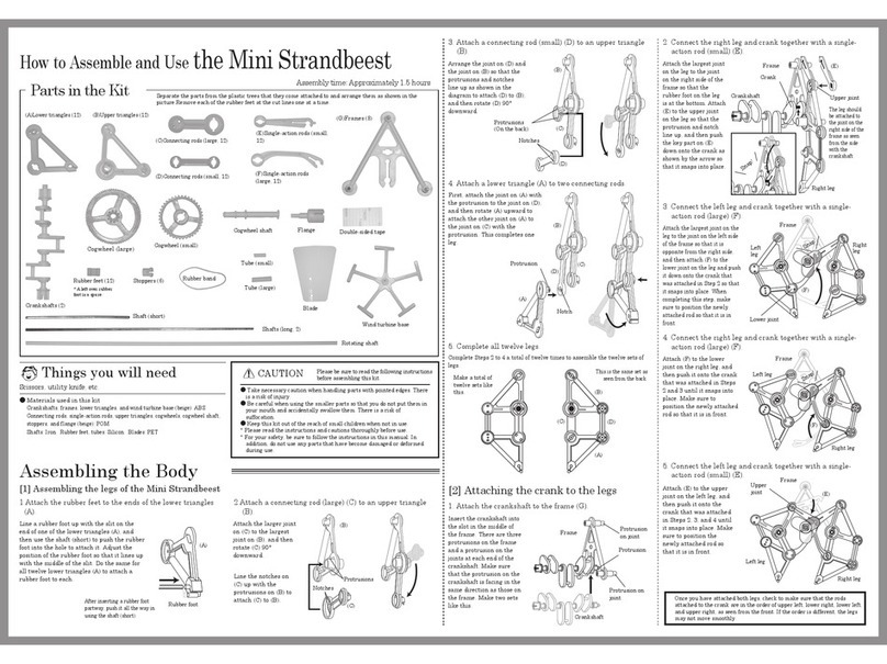 Otona no Kagaku Mini Strandbeest Quick setup guide