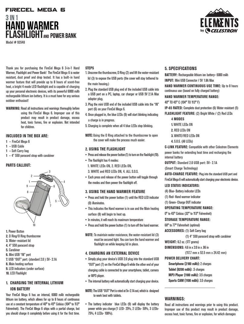Celestron Firecel Mega 6 User manual