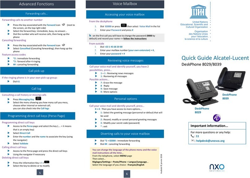 Alcatel-Lucent DeskPhone 8029 User manual