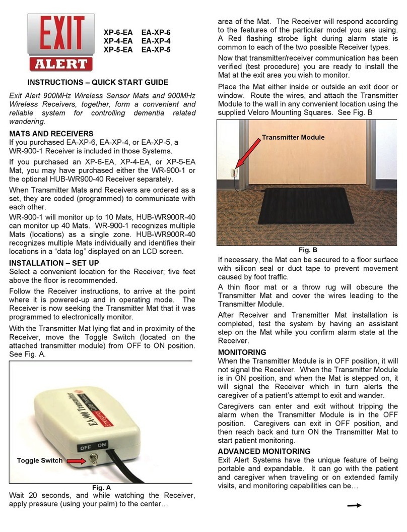 United Security Products Exit Alert XP-6-EA User manual