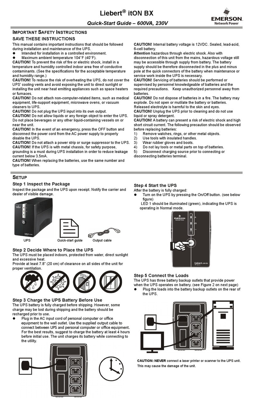 Emerson Liebert itON BX User manual