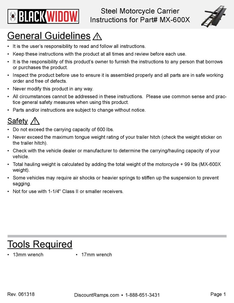Black Widow MX-600X User manual