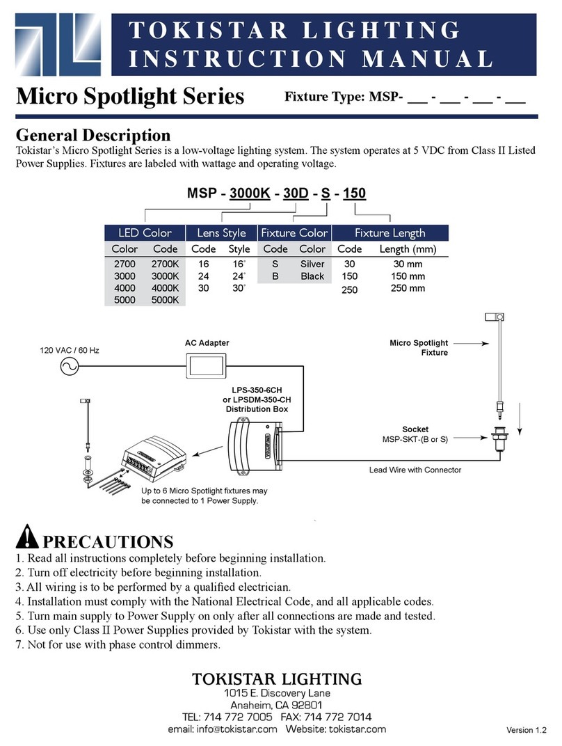 TOKISTAR LIGHTING MSP Series instruction manual TOKISTAR LIGHTING MSP Series instruction manual