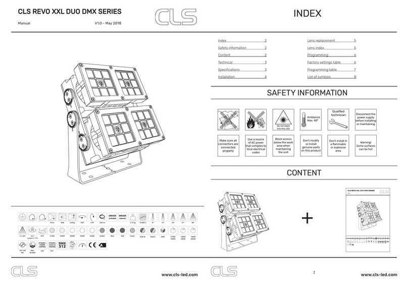 CLS REVO XXL DUO DMX Series manual