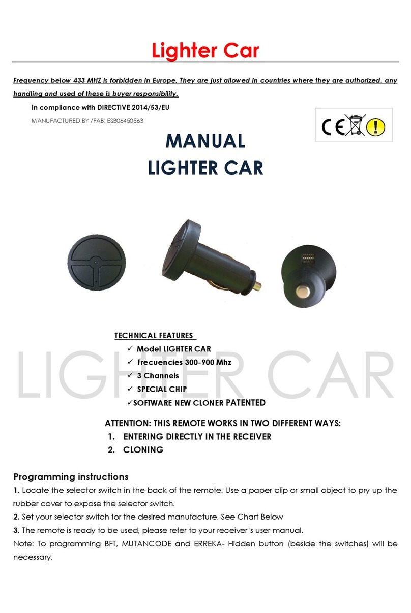 FAB LIGHTER CAR manual