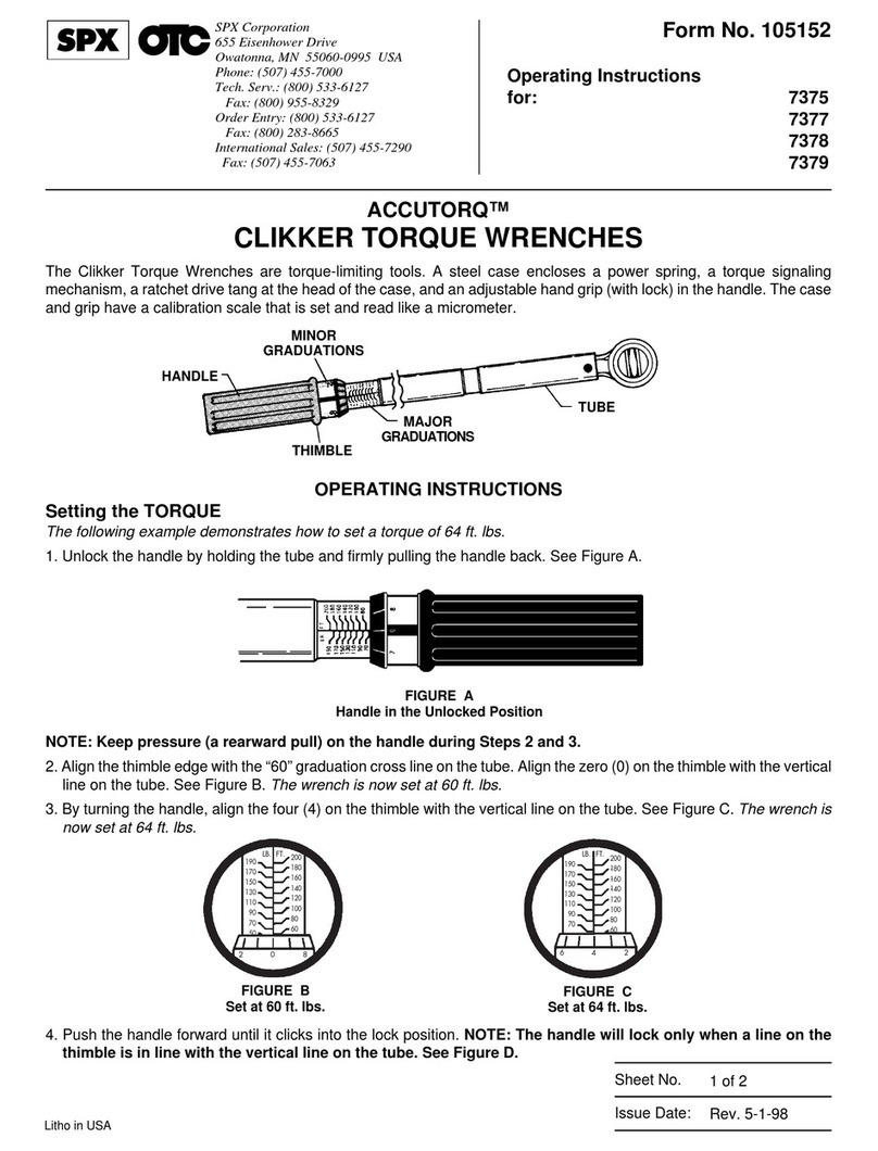 SPX ACCUTORQ 7375 operating instructions