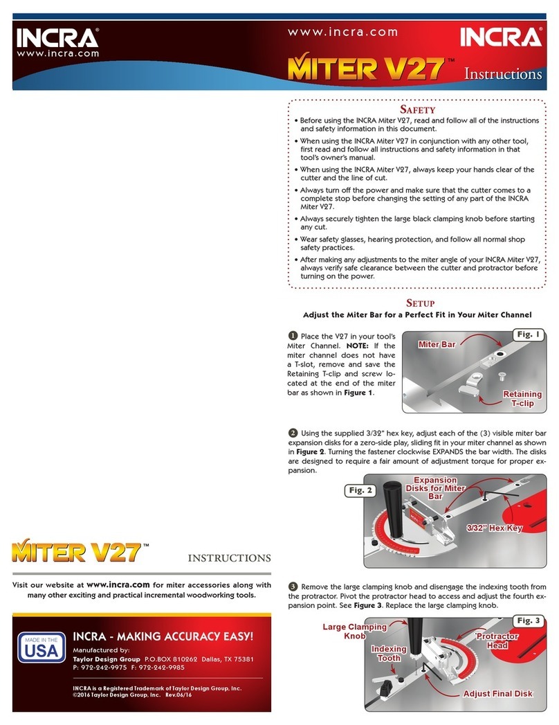 Incra V27 User manual
