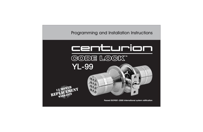 Centurion Code lock YL-99 Programming and installation instructions