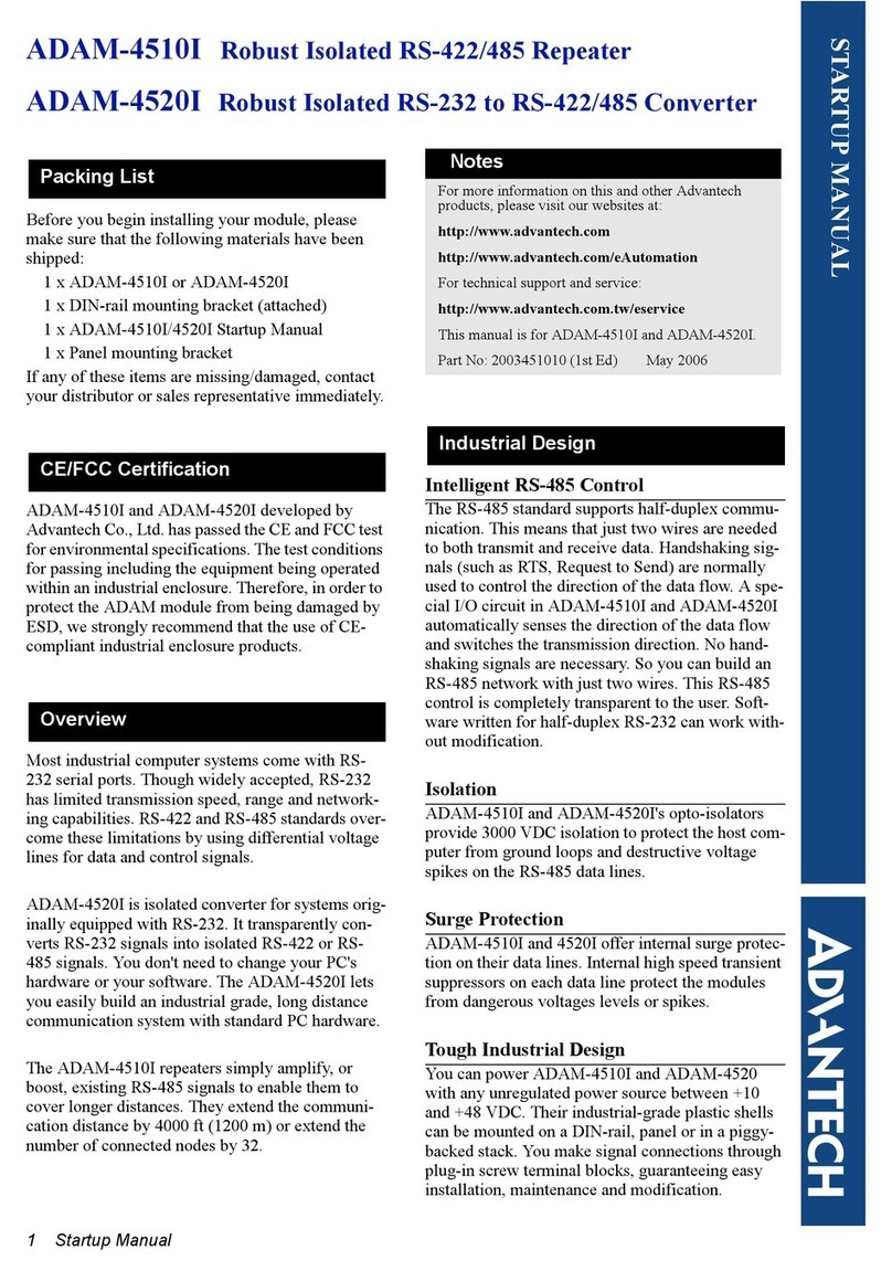 Advantech ADAM-45101 Installation and operation manual