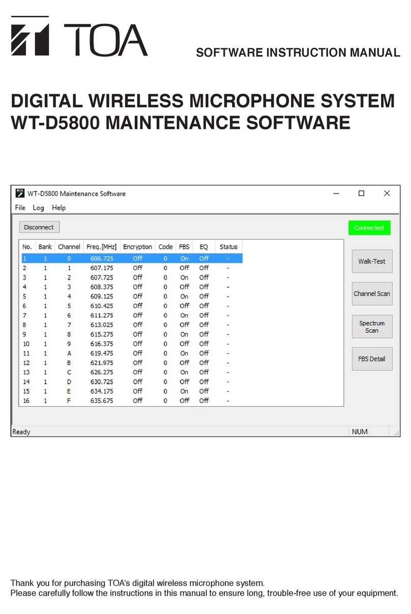 Toa WT-D5800 Software instruction manual