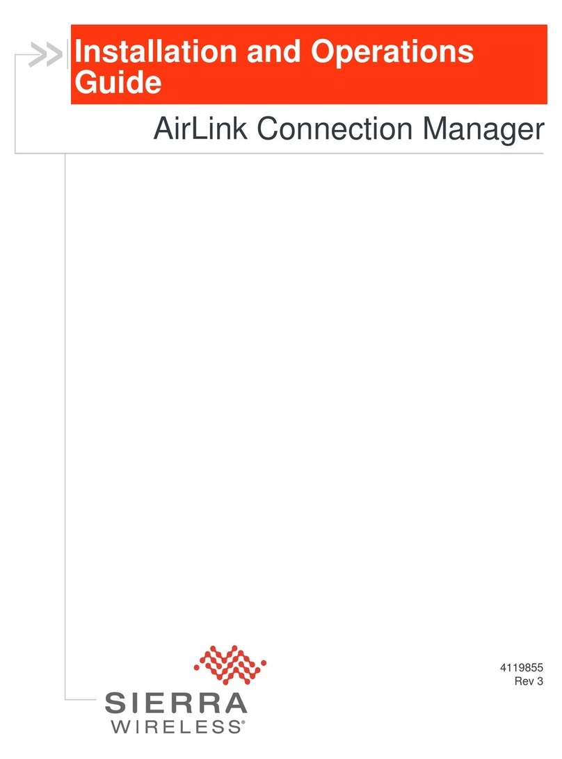 Sierra Wireless AirLink Connection Manager Installation and operation guide