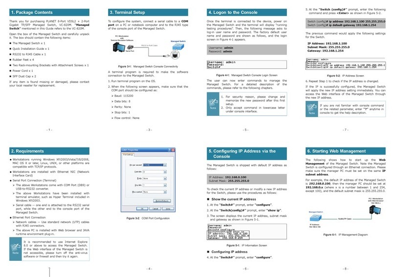 Planet VC-820M User manual
