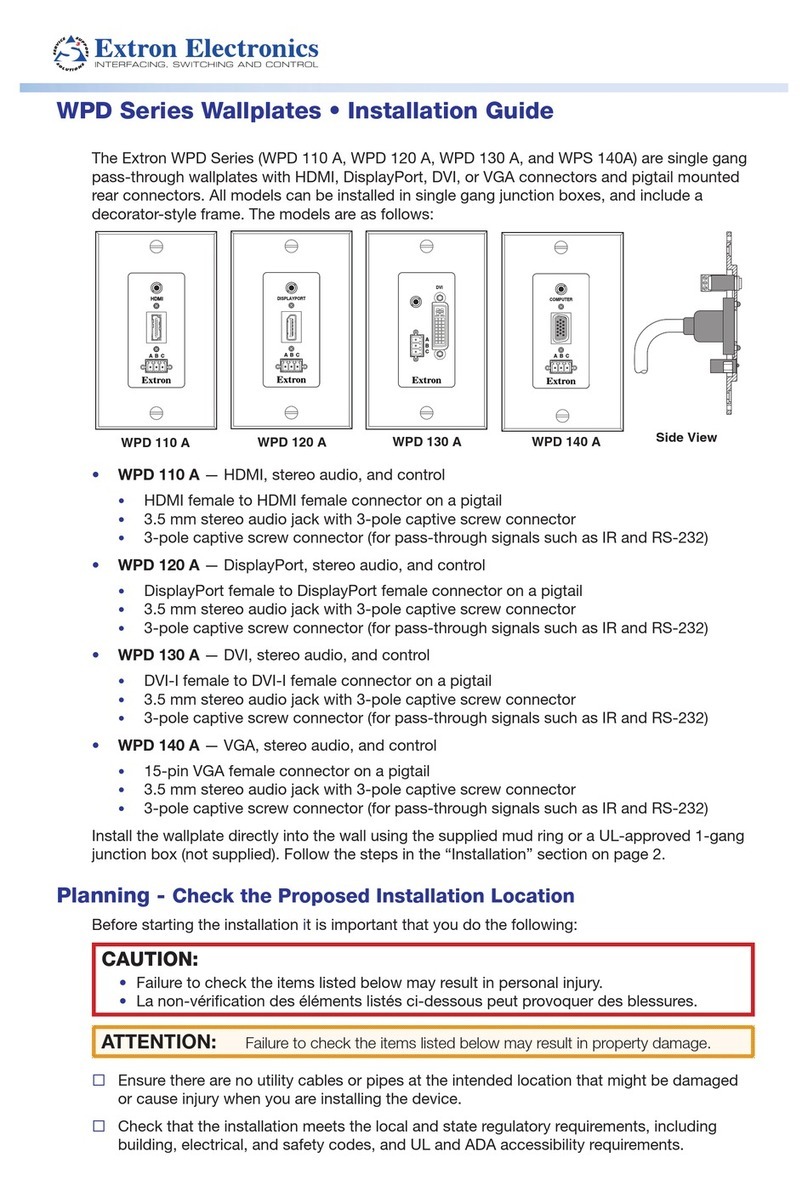 Extron electronics WPD 110 A User manual