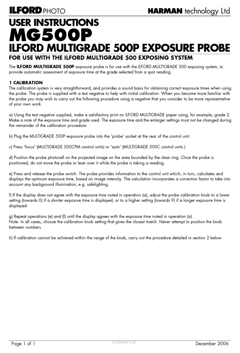 Ilford MULTIGRADE MG500P User instructions