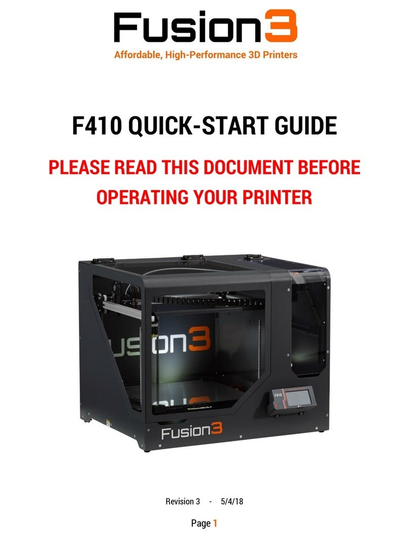 Fusion3 F410 User manual Fusion3 F410 User manual