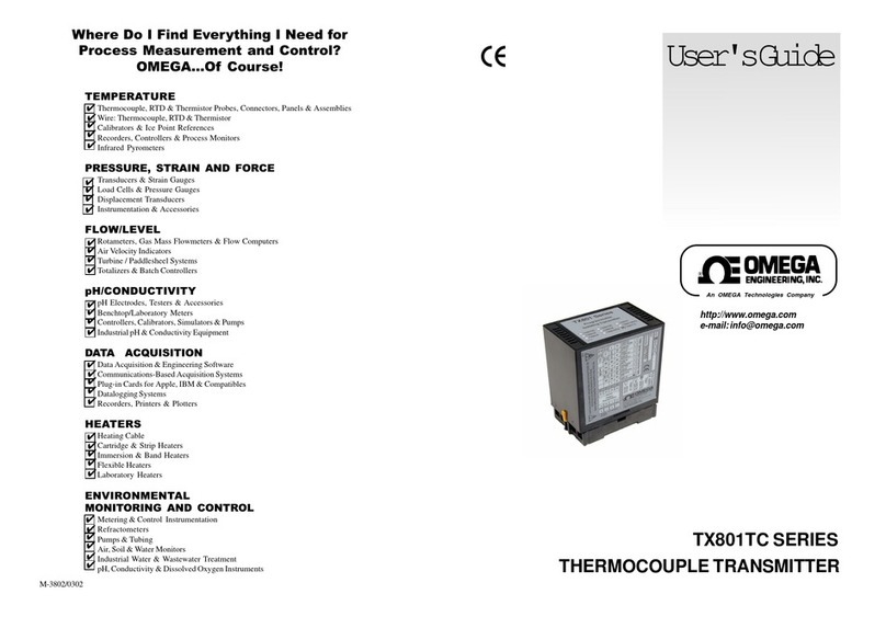 Omega Engineering TX801TC SERIES user guide