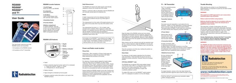 Radiodetection T1 Series User manual