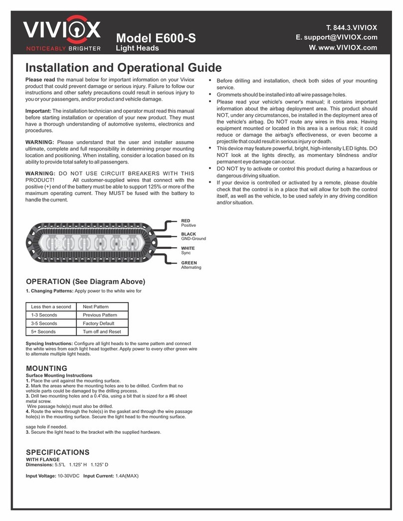 Viviox E600-S Installation and operational guide