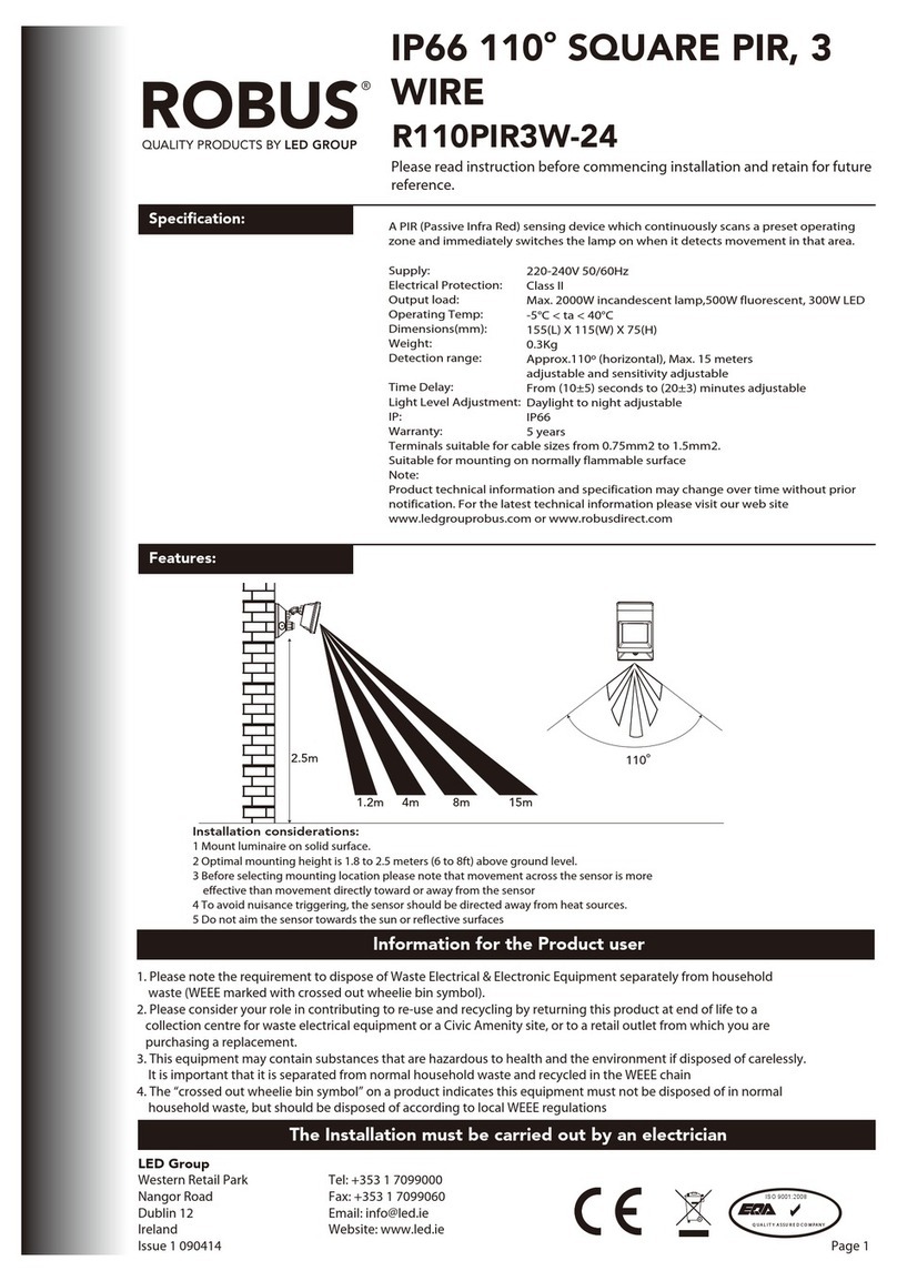 Robus R110PIR3W-24 User manual