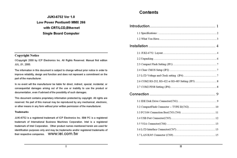 ICP Electronics JUKI-6752 manual