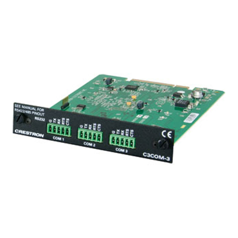 Crestron C3COM-3 User manual Crestron C3COM-3 User manual