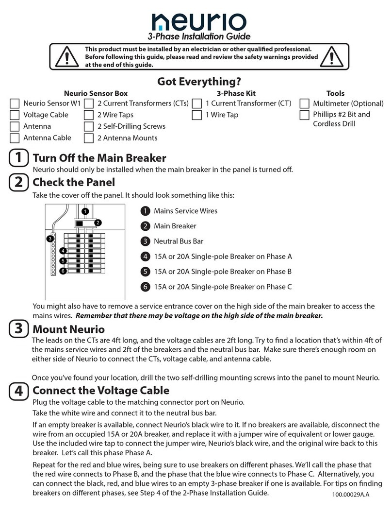 Neurio W1 installation guide
