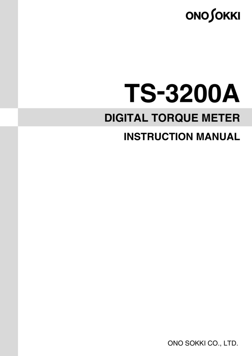 Ono Sokki TS-3200A instruction manual