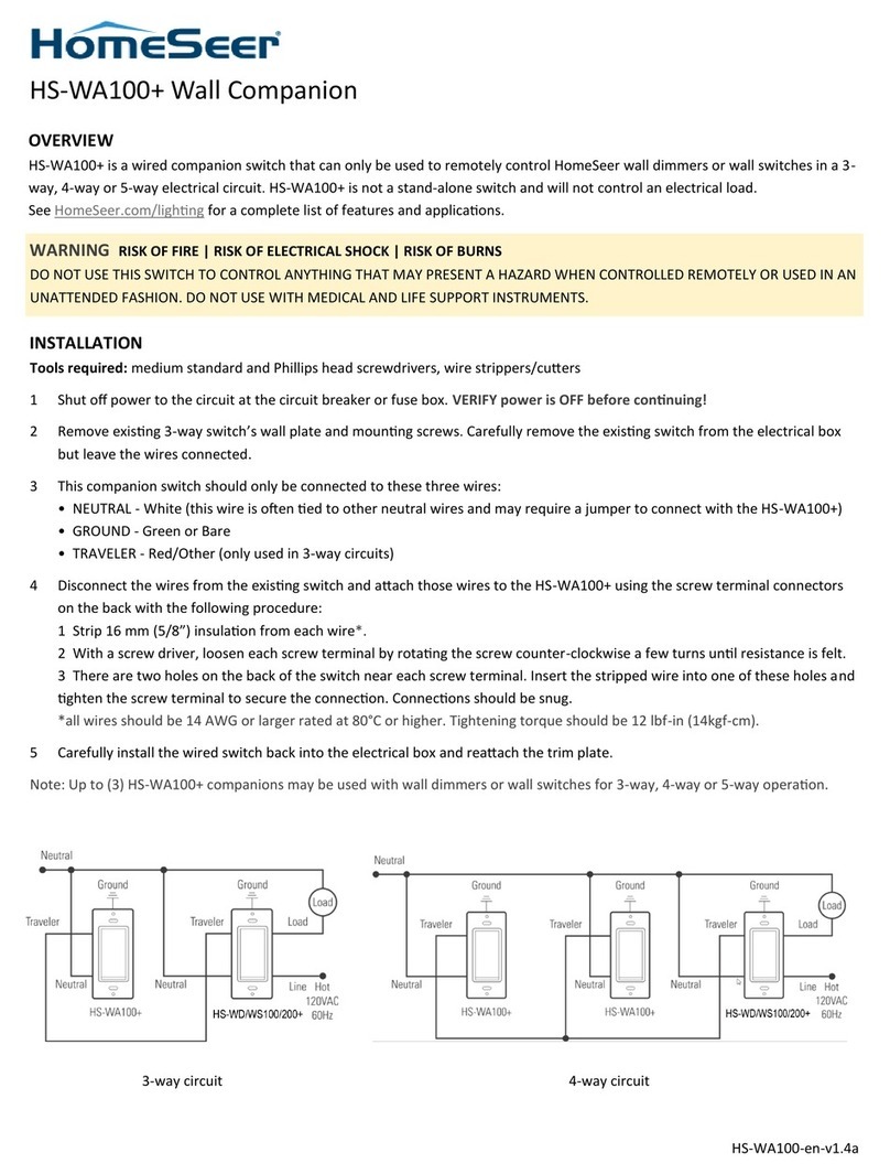 HomeSeer HS-WA100+ installation manual
