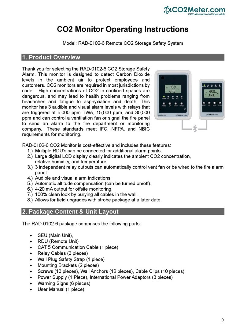 Co2meter RAD-0102-6 operating instructions