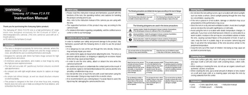 Samyang AF 35mm F2.8 FE instruction manual