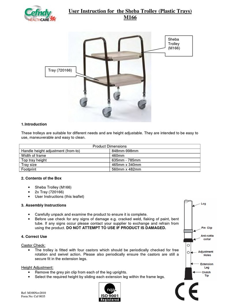 Cefndy Sheba Trolley User instruction Cefndy Sheba Trolley User instruction
