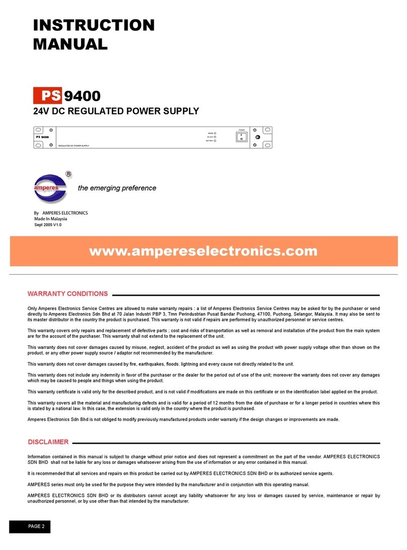 Amperes Electronics PS 9400 instruction manual