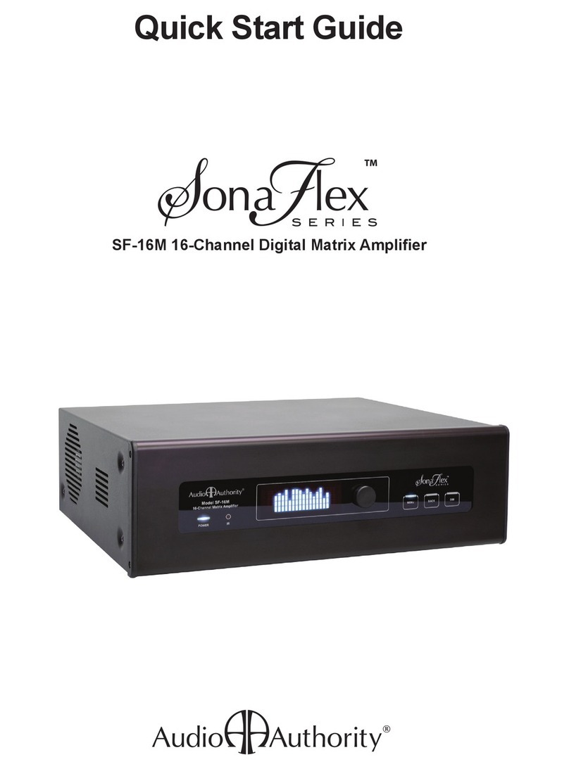 Audio Authority SonaFlex SF-16M User manual