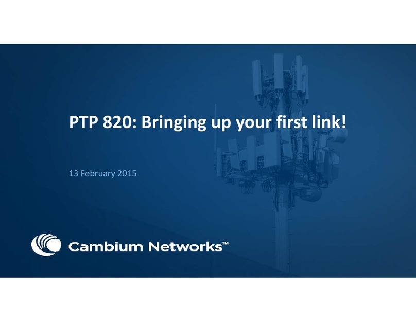 Cambium Networks PTP 820 Series User manual Cambium Networks PTP 820 Series User manual