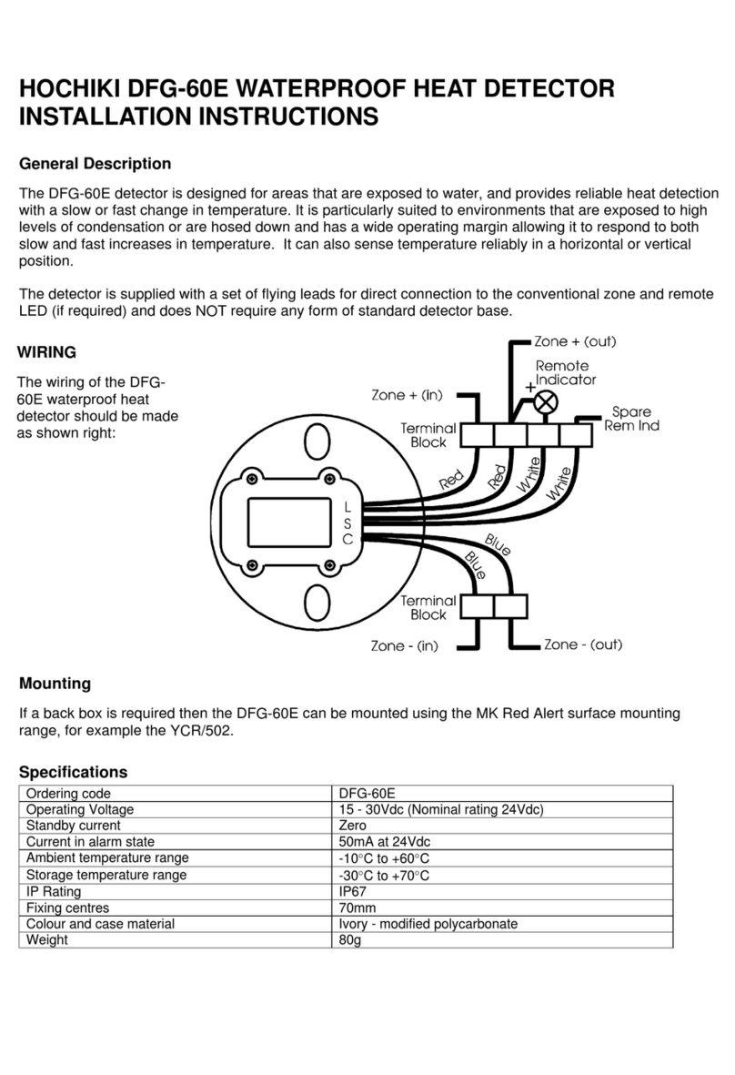Hochiki DFG-60E installation instructions