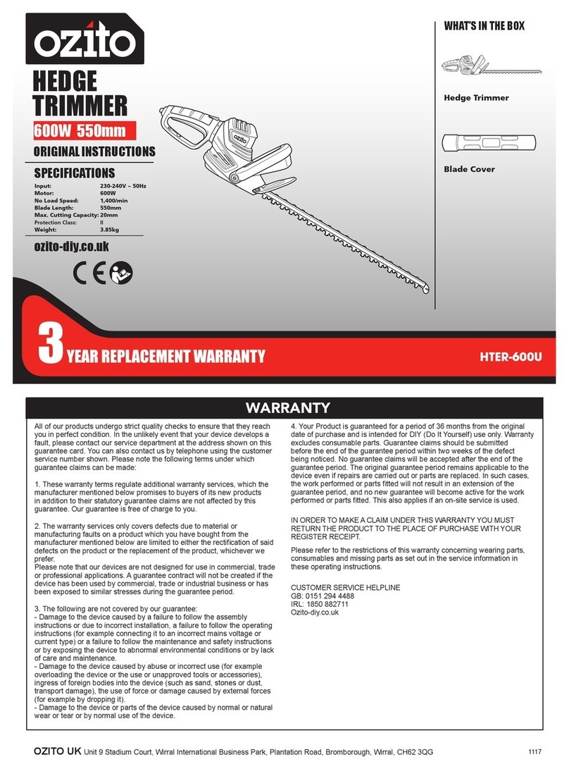 Ozito HTER-600U Original instructions