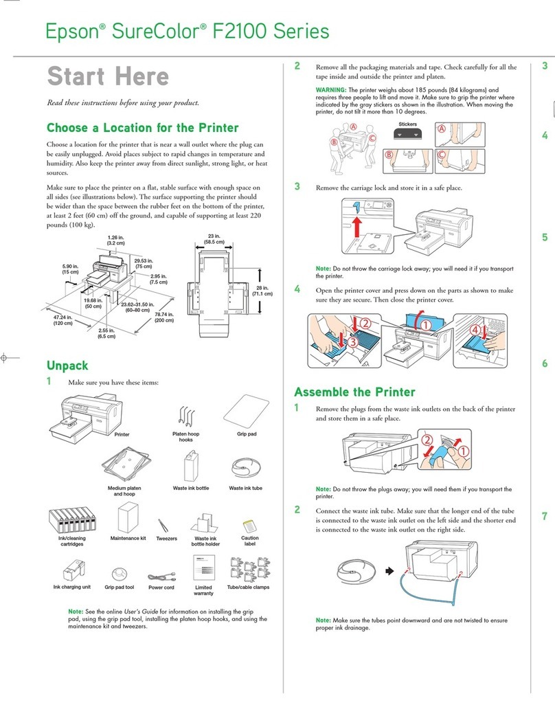 Epson SureColor F2100 Series Instruction Manual