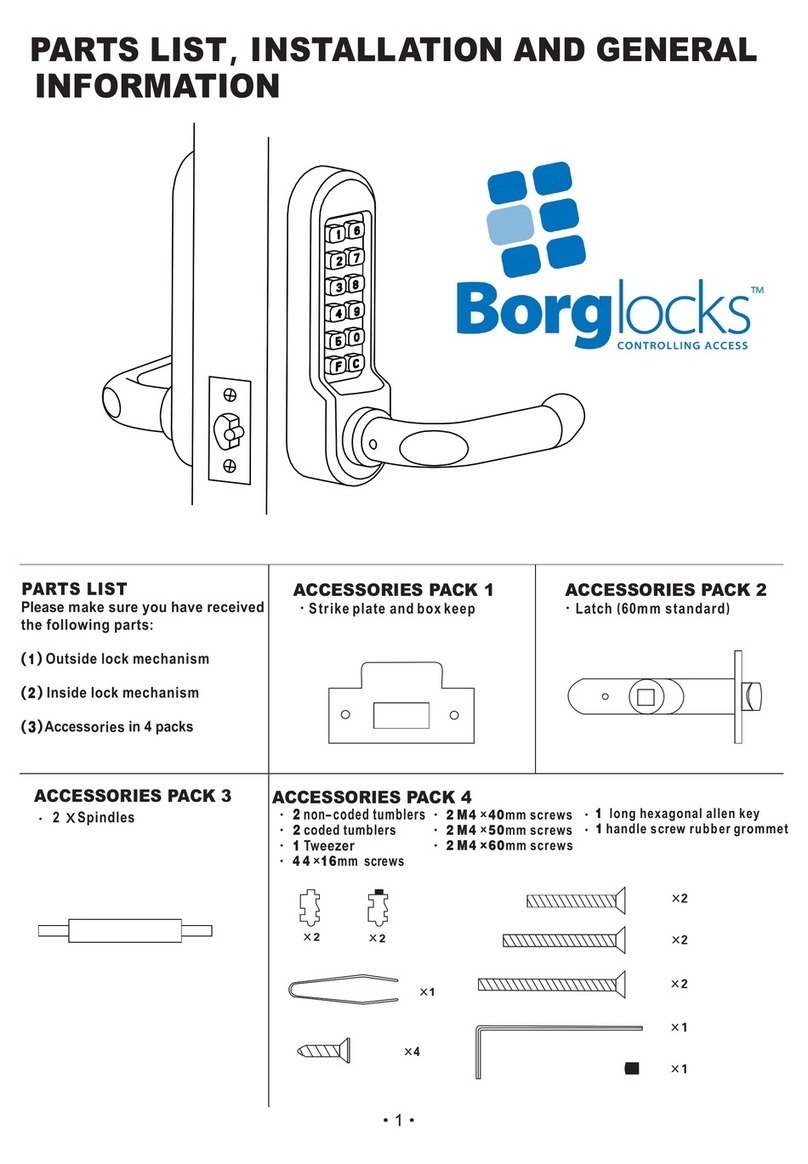 Borglocks BL5001 Service manual