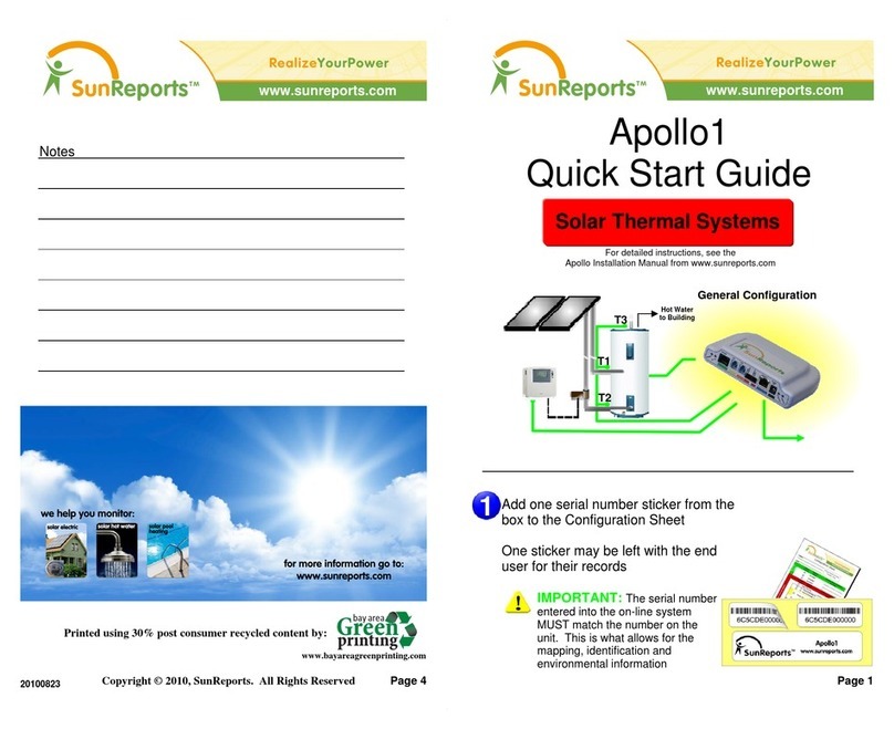 SunReports Apollo1 User manual