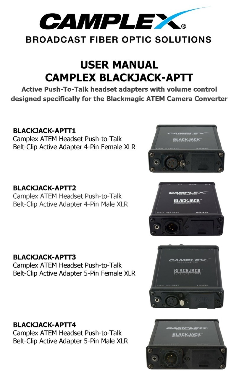 Camplex BLACKJACK-APTT1 user manual