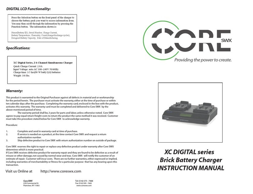 Core SWX XC DIGITAL series User manual