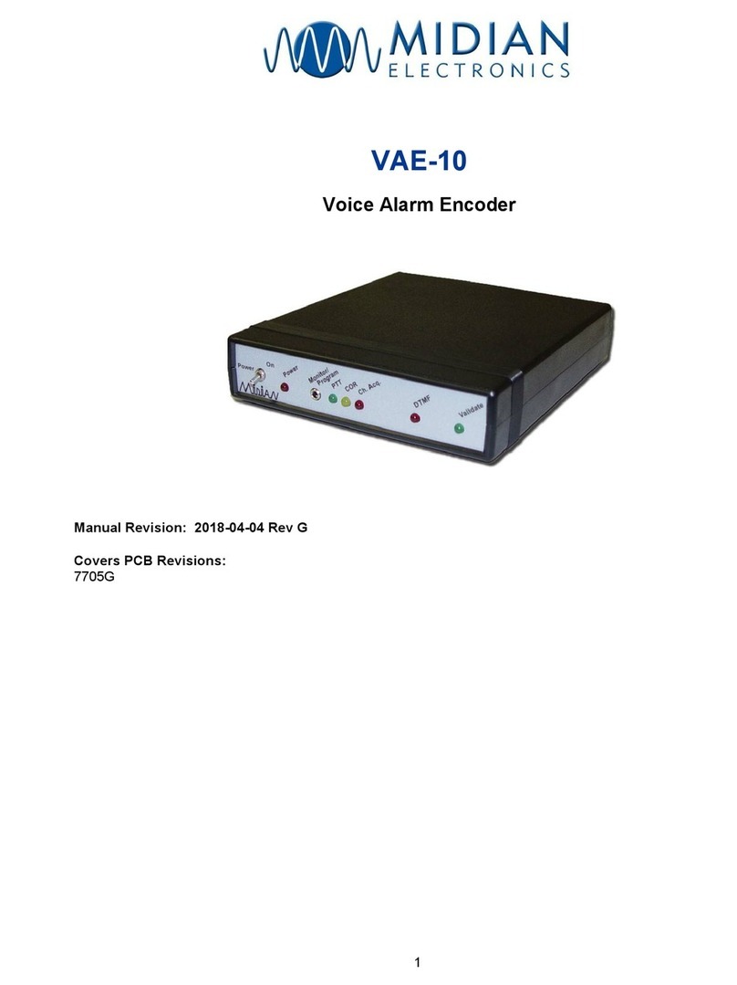 Midian VAE-10 manual