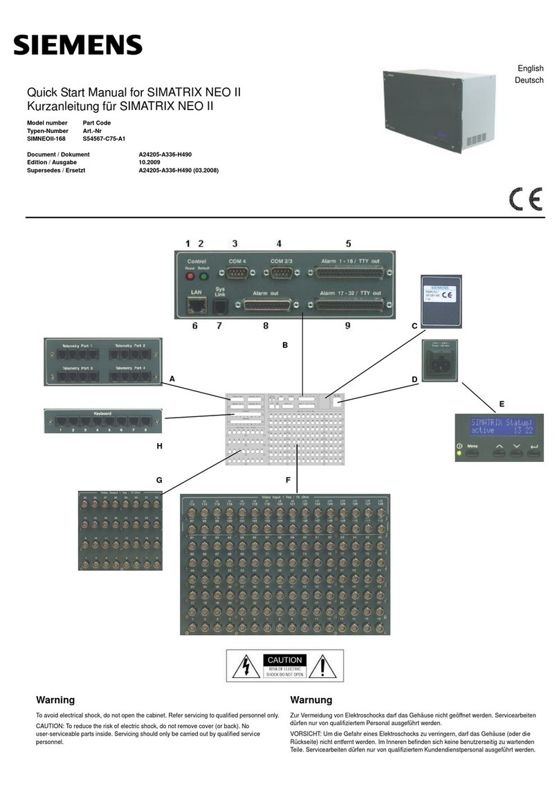 Siemens SIMATRIX NEO II Instruction manual
