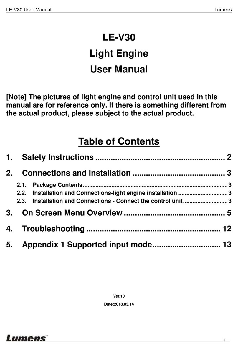 Lumens LE-V30 user manual