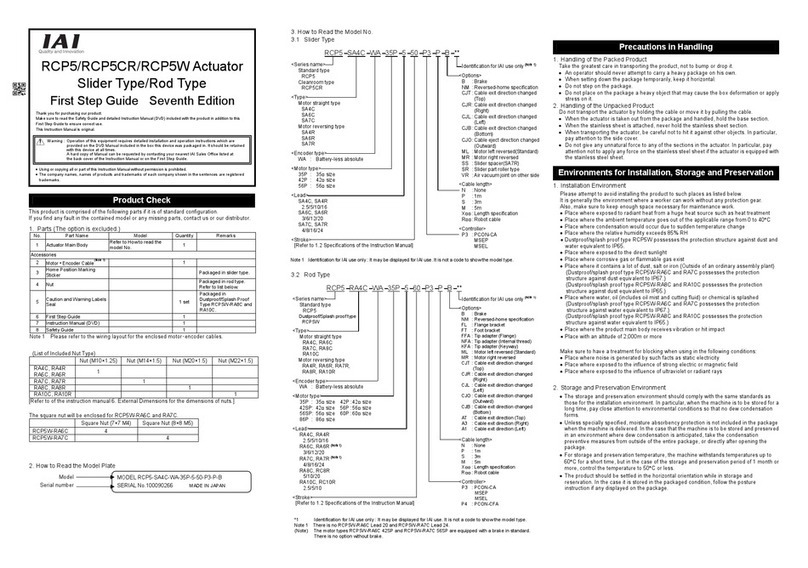 IAI RCP5 User manual