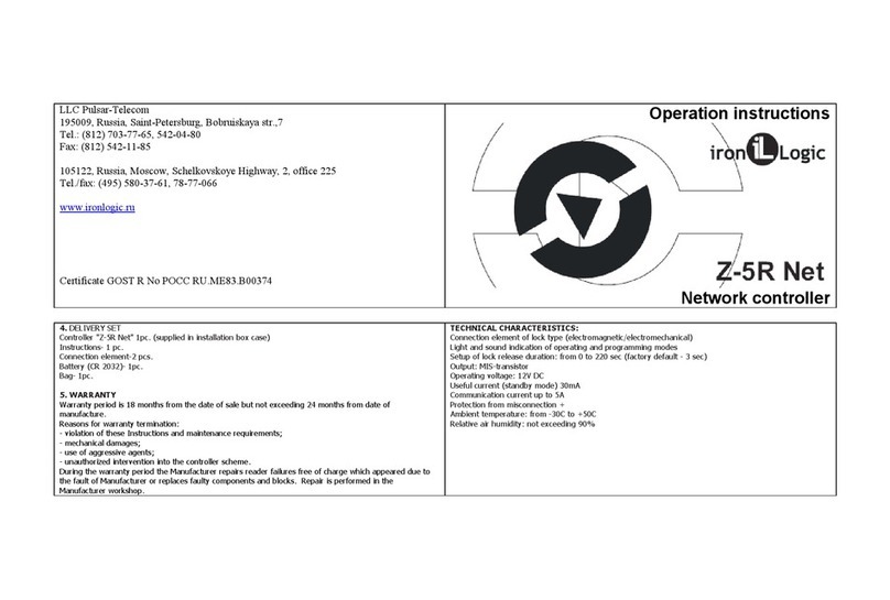 Iron logic Z-5R NET Operation instructions