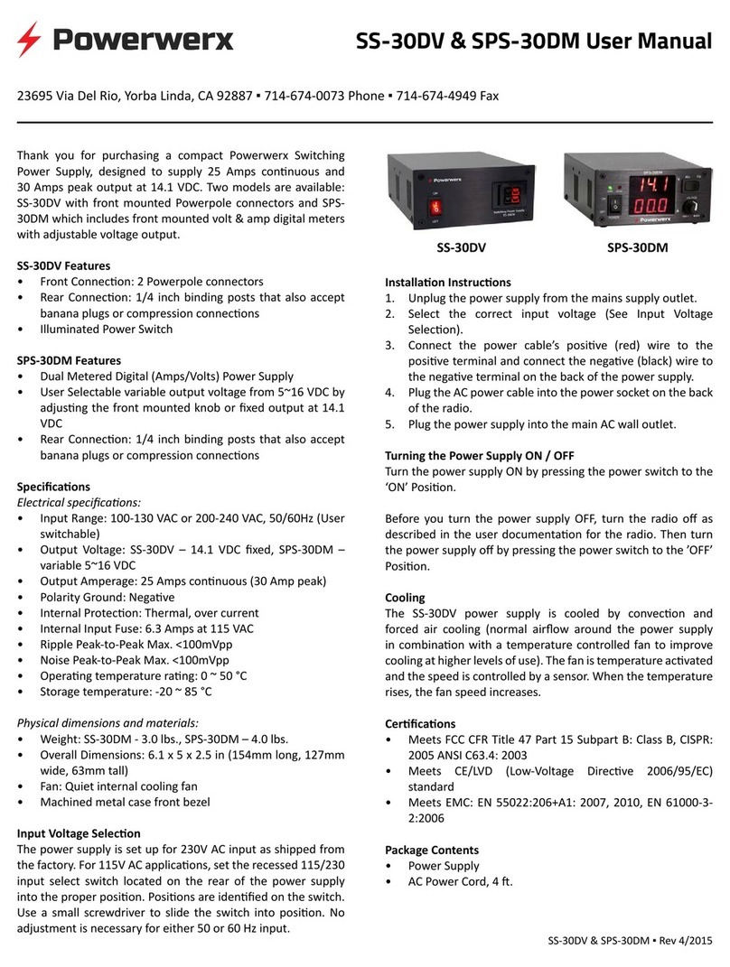 Powerwerx SS-30DV User manual