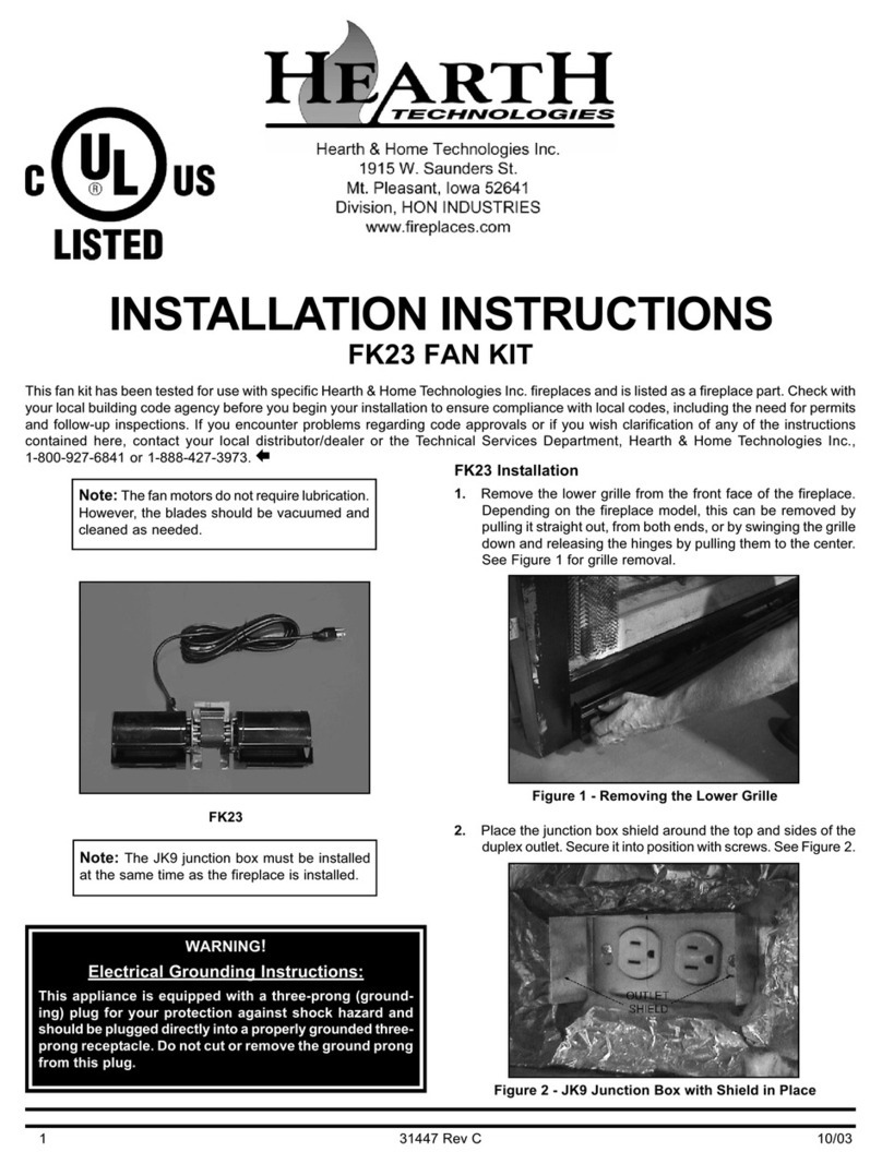 Hearth Technologies FK23 Installation instructions manual